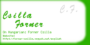 csilla forner business card